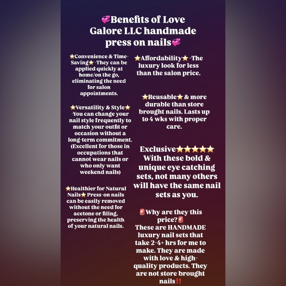 Hand Crafted Medium Square Christmas Love Galore Press On Nails - Picture 6 of 6